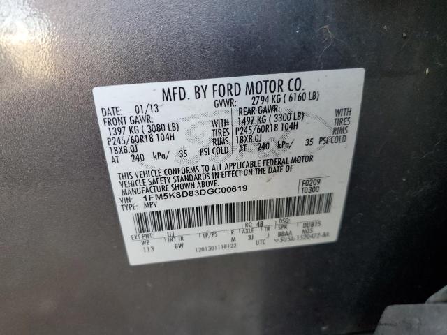 Photo 13 VIN: 1FM5K8D83DGC00619 - FORD EXPLORER 