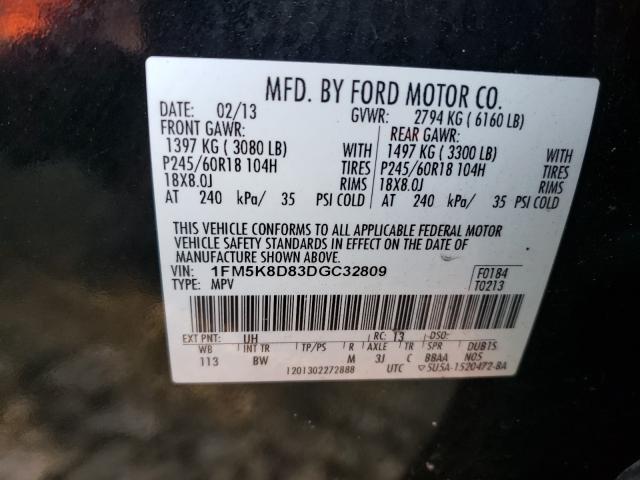 Photo 9 VIN: 1FM5K8D83DGC32809 - FORD EXPLORER X 