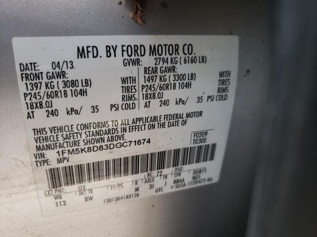 Photo 9 VIN: 1FM5K8D83DGC71674 - FORD EXPLORER X 