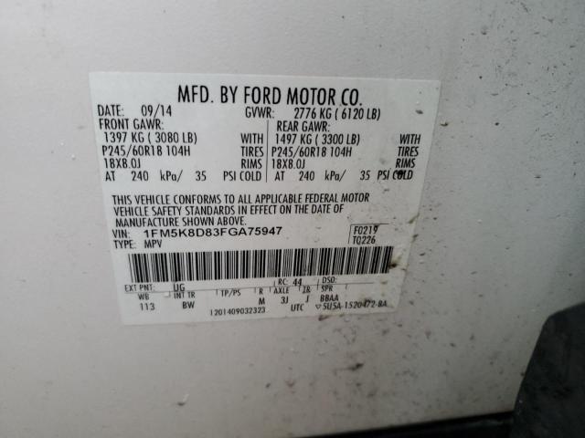 Photo 12 VIN: 1FM5K8D83FGA75947 - FORD EXPLORER X 