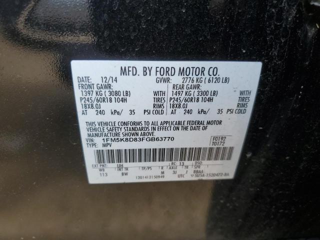 Photo 12 VIN: 1FM5K8D83FGB63770 - FORD EXPLORER X 