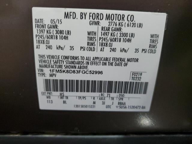 Photo 13 VIN: 1FM5K8D83FGC52996 - FORD EXPLORER X 