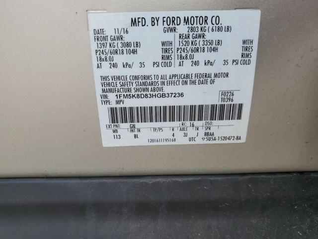 Photo 12 VIN: 1FM5K8D83HGB37236 - FORD EXPLORER X 