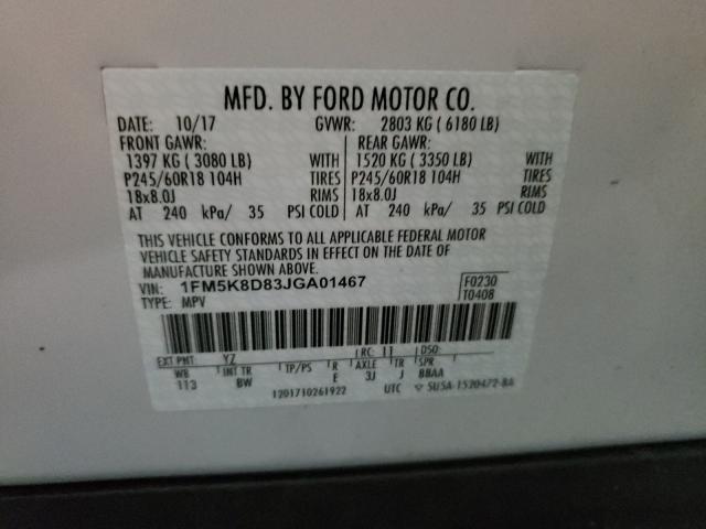 Photo 9 VIN: 1FM5K8D83JGA01467 - FORD EXPLORER 