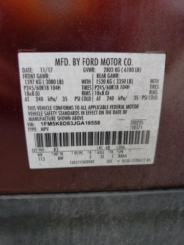 Photo 12 VIN: 1FM5K8D83JGA18558 - FORD EXPLORER X 