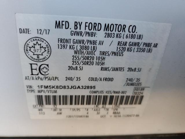 Photo 13 VIN: 1FM5K8D83JGA32895 - FORD EXPLORER X 