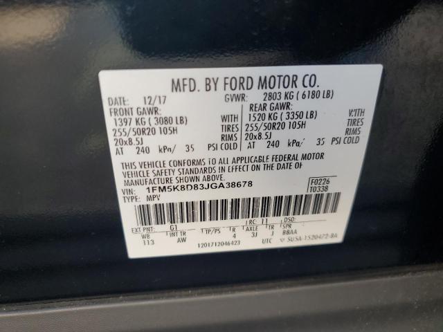 Photo 12 VIN: 1FM5K8D83JGA38678 - FORD EXPLORER X 