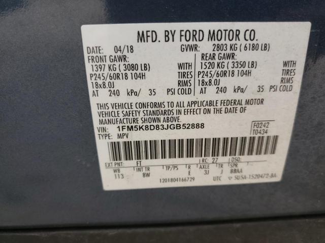 Photo 13 VIN: 1FM5K8D83JGB52888 - FORD EXPLORER X 