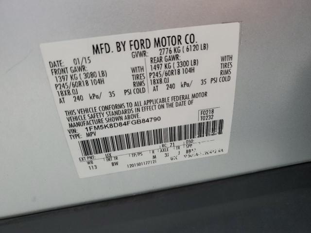 Photo 12 VIN: 1FM5K8D84FGB84790 - FORD EXPLORER X 