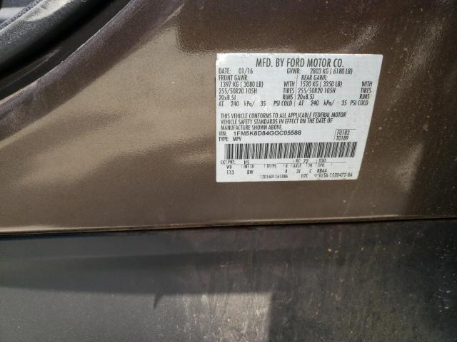 Photo 12 VIN: 1FM5K8D84GGC05588 - FORD EXPLORER X 