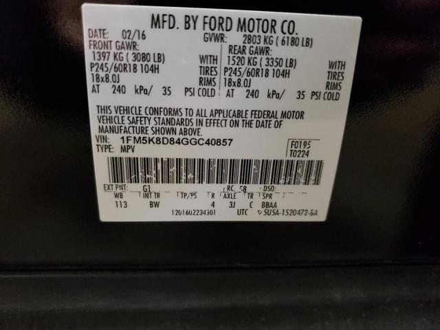 Photo 11 VIN: 1FM5K8D84GGC40857 - FORD EXPLORER 