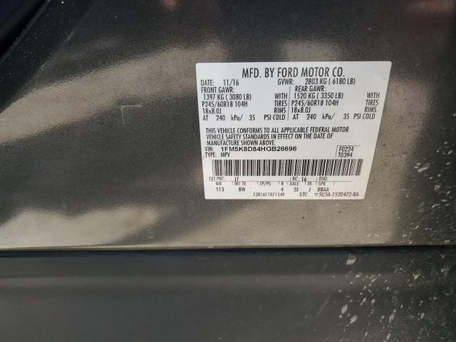 Photo 12 VIN: 1FM5K8D84HGB26696 - FORD EXPLORER X 