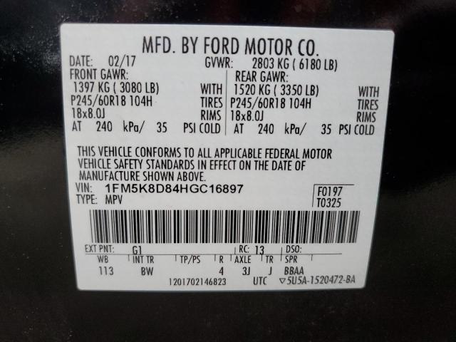 Photo 12 VIN: 1FM5K8D84HGC16897 - FORD EXPLORER X 