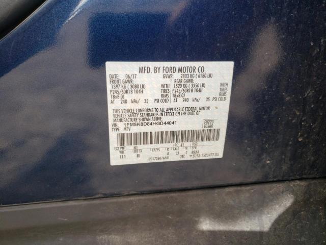 Photo 11 VIN: 1FM5K8D84HGD44041 - FORD EXPLORER X 