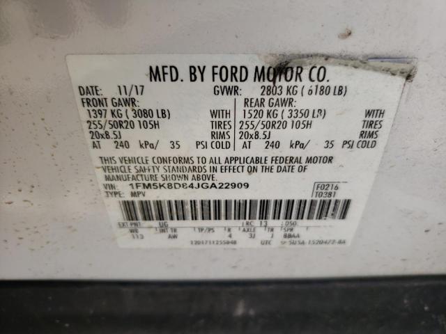 Photo 11 VIN: 1FM5K8D84JGA22909 - FORD EXPLORER 