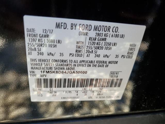 Photo 11 VIN: 1FM5K8D84JGA50600 - FORD EXPLORER X 