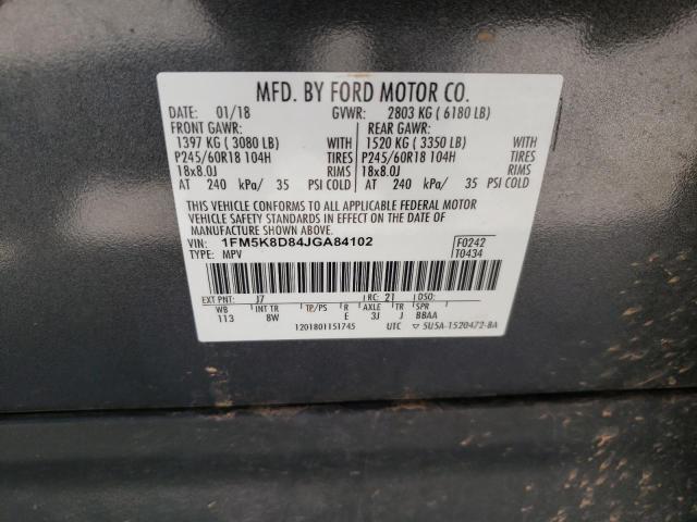 Photo 12 VIN: 1FM5K8D84JGA84102 - FORD EXPLORER 