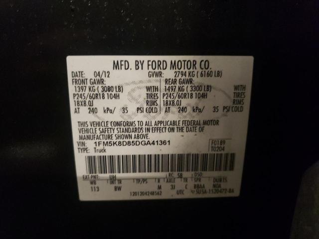 Photo 12 VIN: 1FM5K8D85DGA41361 - FORD EXPLORER X 