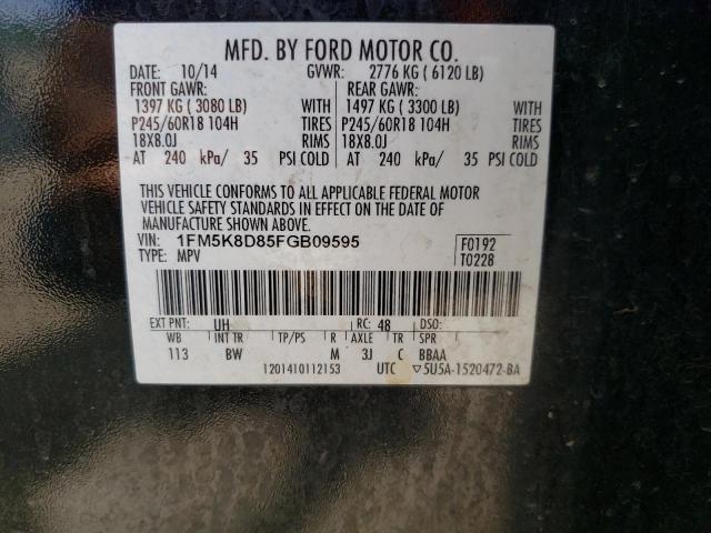 Photo 9 VIN: 1FM5K8D85FGB09595 - FORD EXPLORER X 