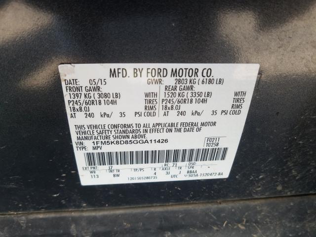 Photo 9 VIN: 1FM5K8D85GGA11426 - FORD EXPLORER X 