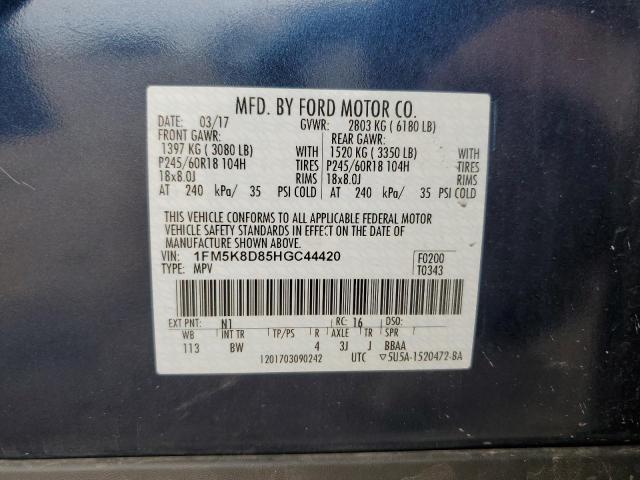 Photo 12 VIN: 1FM5K8D85HGC44420 - FORD EXPLORER X 