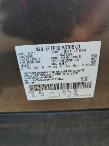 Photo 11 VIN: 1FM5K8D85HGC79362 - FORD EXPLORER X 