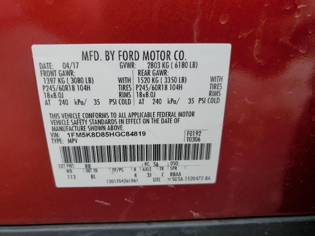 Photo 13 VIN: 1FM5K8D85HGC84819 - FORD EXPLORER X 