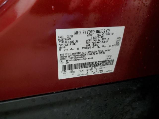 Photo 13 VIN: 1FM5K8D85HGD14692 - FORD EXPLORER X 