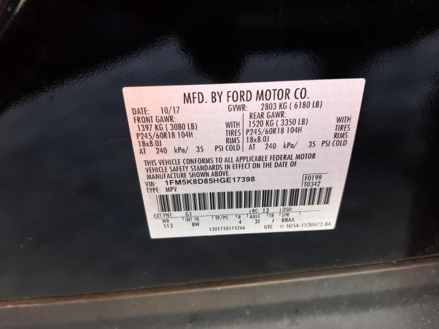 Photo 12 VIN: 1FM5K8D85HGE17398 - FORD EXPLORER X 