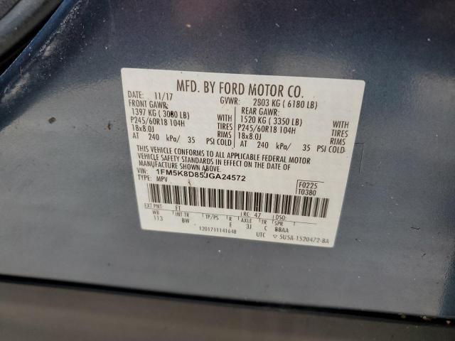 Photo 13 VIN: 1FM5K8D85JGA24572 - FORD EXPLORER X 