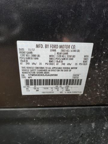 Photo 9 VIN: 1FM5K8D85JGA28590 - FORD EXPLORER X 