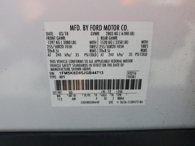 Photo 12 VIN: 1FM5K8D85JGB44713 - FORD EXPLORER X 