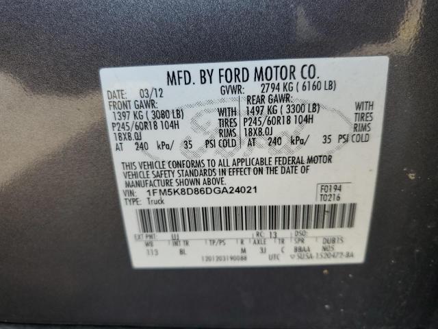 Photo 13 VIN: 1FM5K8D86DGA24021 - FORD EXPLORER X 