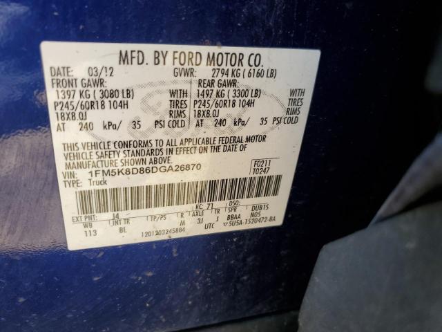 Photo 12 VIN: 1FM5K8D86DGA26870 - FORD EXPLORER X 