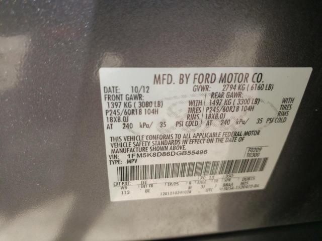 Photo 9 VIN: 1FM5K8D86DGB55496 - FORD EXPLORER X 