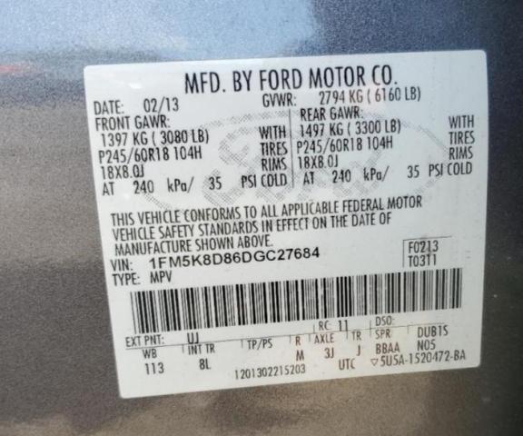 Photo 12 VIN: 1FM5K8D86DGC27684 - FORD EXPLORER X 