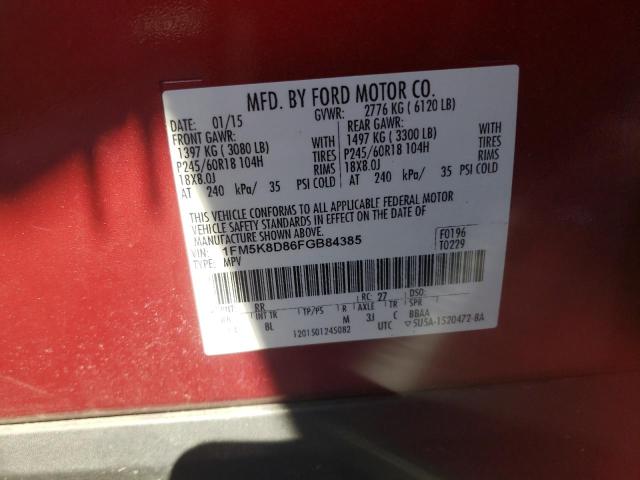 Photo 13 VIN: 1FM5K8D86FGB84385 - FORD EXPLORER X 