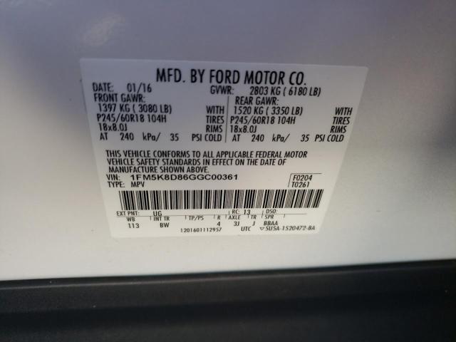 Photo 13 VIN: 1FM5K8D86GGC00361 - FORD EXPLORER X 