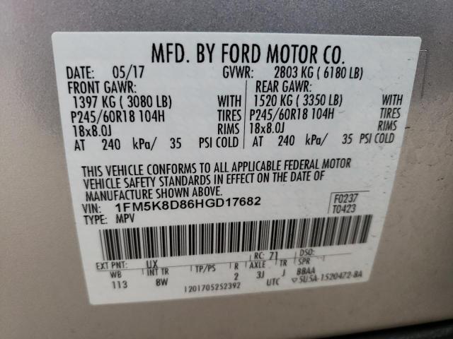 Photo 11 VIN: 1FM5K8D86HGD17682 - FORD EXPLORER 