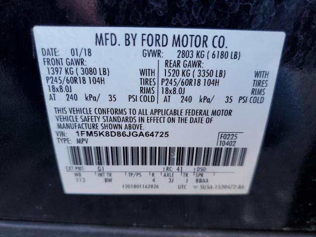 Photo 12 VIN: 1FM5K8D86JGA64725 - FORD EXPLORER 