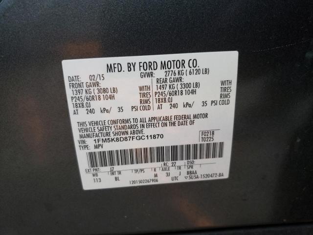 Photo 12 VIN: 1FM5K8D87FGC11870 - FORD EXPLORER X 