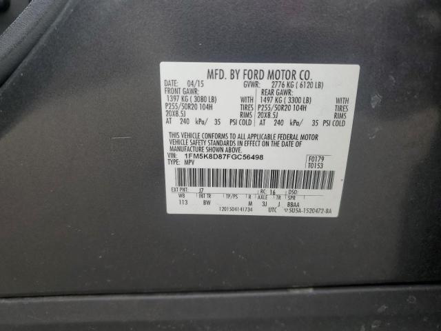 Photo 12 VIN: 1FM5K8D87FGC56498 - FORD EXPLORER X 