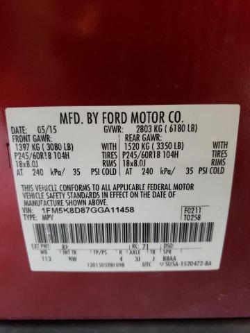 Photo 12 VIN: 1FM5K8D87GGA11458 - FORD EXPLORER X 