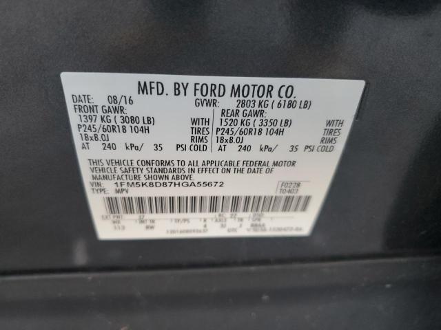 Photo 12 VIN: 1FM5K8D87HGA55672 - FORD EXPLORER X 