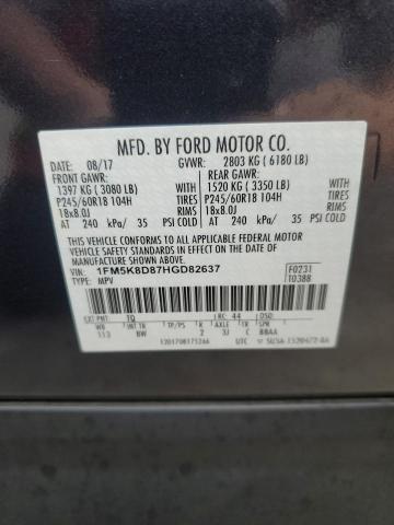 Photo 12 VIN: 1FM5K8D87HGD82637 - FORD EXPLORER X 