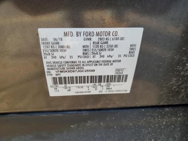 Photo 12 VIN: 1FM5K8D87JGC25549 - FORD EXPLORER X 