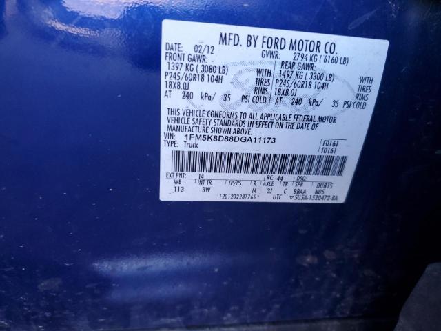 Photo 12 VIN: 1FM5K8D88DGA11173 - FORD EXPLORER 