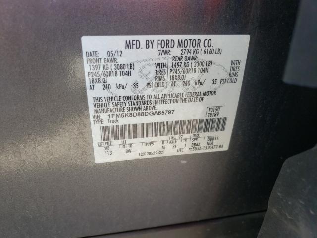 Photo 9 VIN: 1FM5K8D88DGA65797 - FORD EXPLORER X 