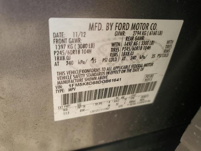 Photo 12 VIN: 1FM5K8D88DGB61641 - FORD EXPLORER X 