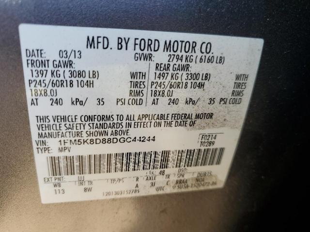 Photo 12 VIN: 1FM5K8D88DGC44244 - FORD EXPLORER X 